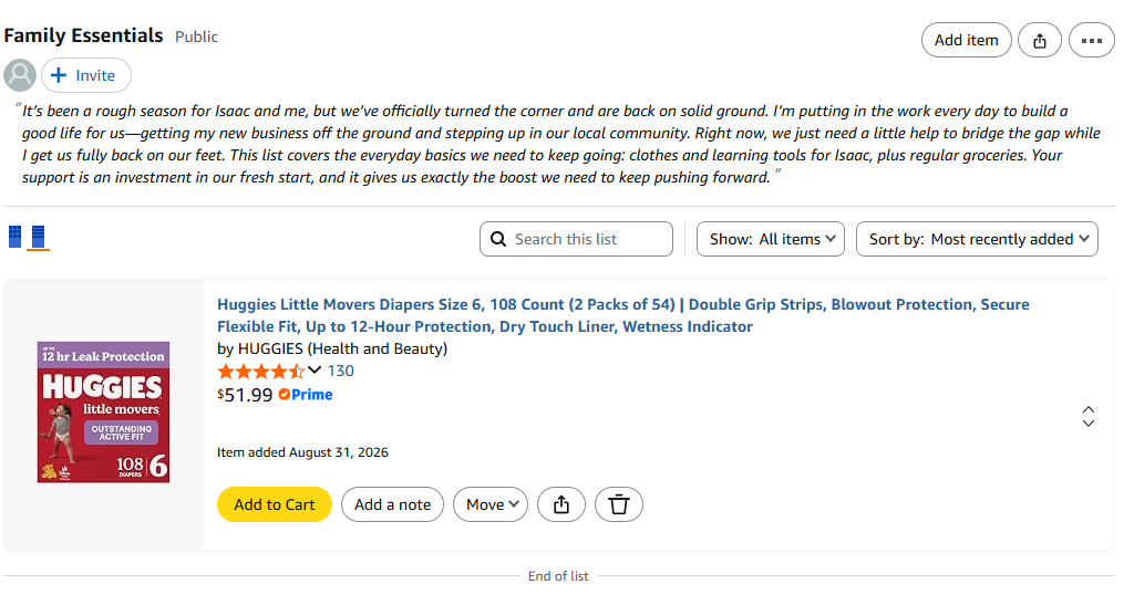 Preview of Isaac's Amazon Wishlist